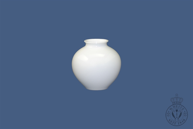 KPM -  Berlin Vase Kugelform 13cm weiß