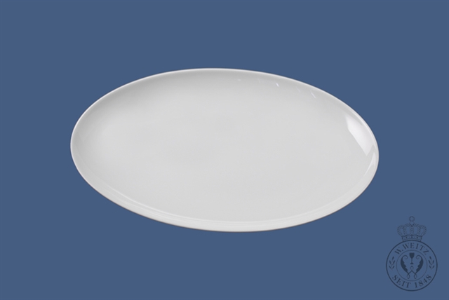 KPM -  Berlin Urbino weiß Platte oval 33cm klein