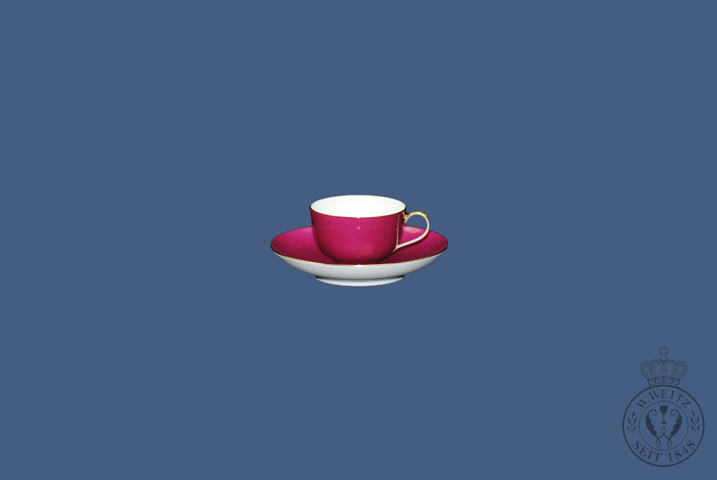 KPM -  Berlin Urbino Multicolore Espresso-Obertasse halbhoch 0,13ltr. purpur
